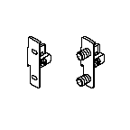 Small drawer front fixing brackets